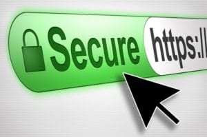 Green secure icon indicating https