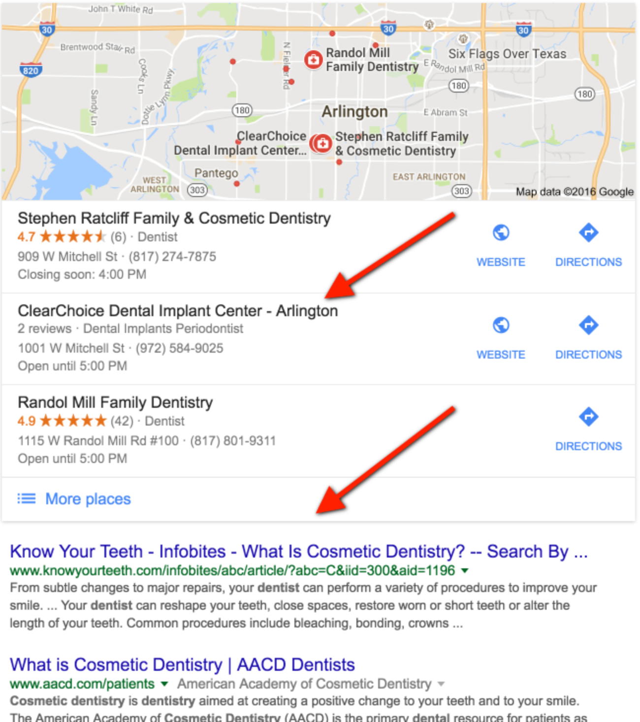 example of search without geo modifier