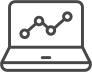 Icon of laptop with dynamics