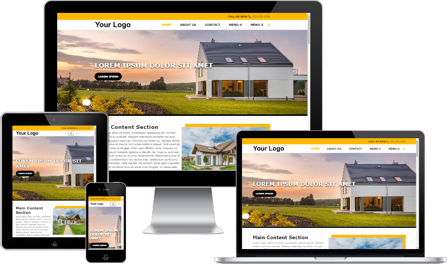 Anderson Website Template thumbnail showing multiple devices